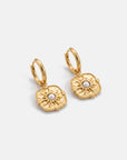 Olive Pearl Earrings Gold