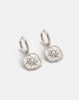 Olive Pearl Earrings Silver