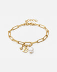 Olivia Initial Latch & Lock Bracelet Gold | Silver