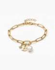 Olivia Initial Latch & Lock Bracelet Gold | Silver