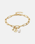 Olivia Initial Latch & Lock Bracelet Gold | Silver