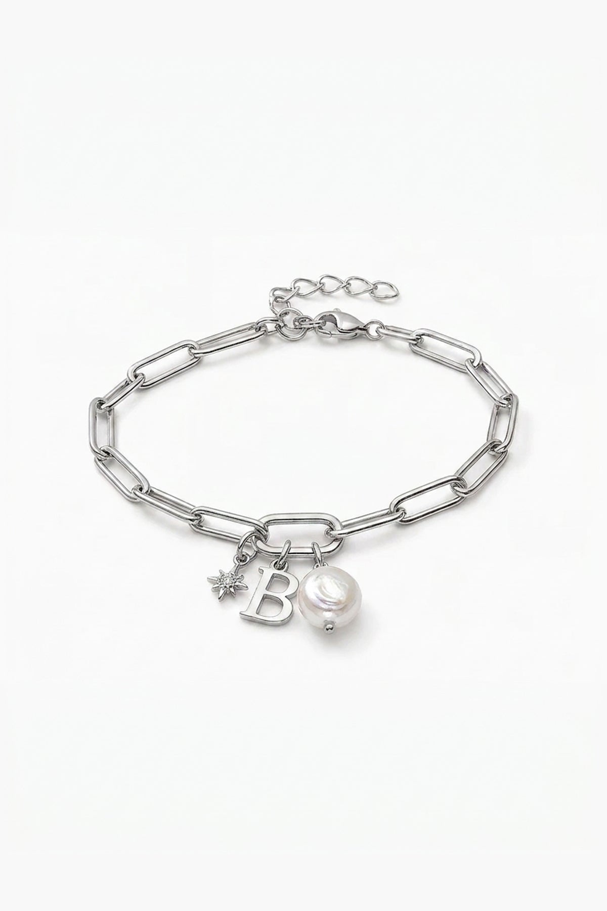 Olivia Initial Latch &amp; Lock Bracelet Gold | Silver