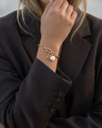 Olivia Initial Latch & Lock Bracelet Gold