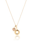 Initial Necklace Bubble With Your Birthstone A-Z