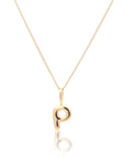 Initial Necklace Bubble Gold