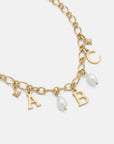 The Paige 3 Initial Charm Necklace Gold