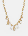 The Paige 3 Initial Charm Necklace Gold