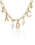 The Paige 3 Initial Charm Necklace Gold