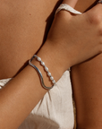 Pearl & Wave Petite Bracelet Stack Silver