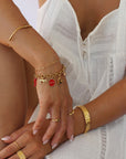 Gold personalised charm bracelet handcrafted in Australia