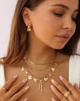 Gold personalised charm necklace handcrafted in Australia