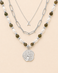 Petite & Epidote Zodiac Stack Silver