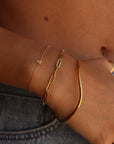 Petite Initial Bracelet A - Z Gold