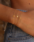 Petite Initial Bracelet A - Z Gold