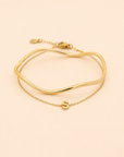 Petite Initial & Jaclyn Bracelet Stack