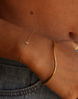 Petite Initial & Jaclyn Bracelet Stack