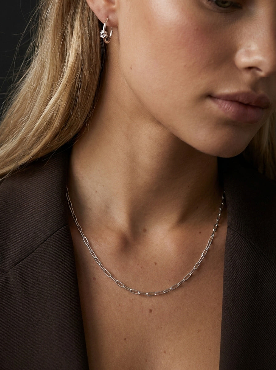 Petite Link Chain Necklace Silver