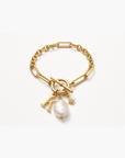 Pippa Initial Latch & Lock Bracelet Gold