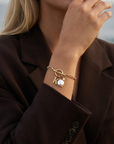 Pippa Initial Latch & Lock Bracelet Gold