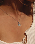 Pisces Coin Necklace Silver