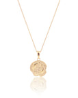 Pisces Coin Necklace Gold