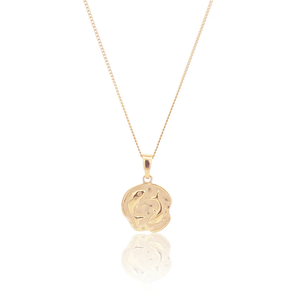 Petite Initial &amp; Zodiac Stack Gold