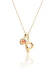 Initial Necklace Bubble With Your Birthstone A-Z