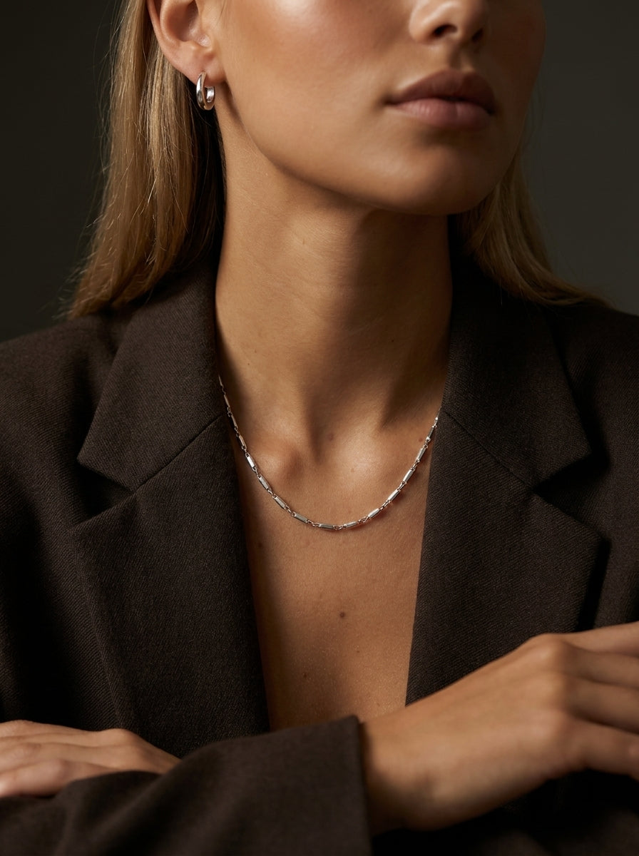 Rory Link Necklace Silver