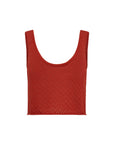 Belen Pointelle Knit Top Paprika