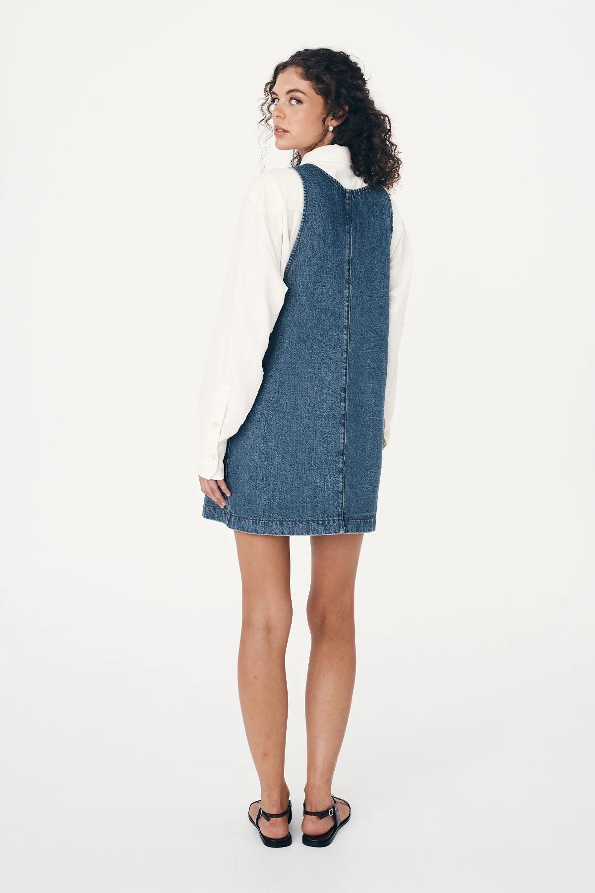 Franka Denim Mini Dress Classic Wash