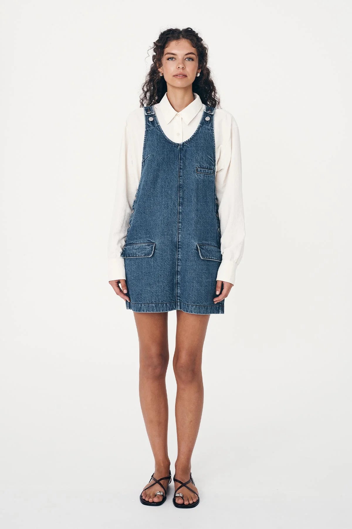 Franka Denim Mini Dress Classic Wash