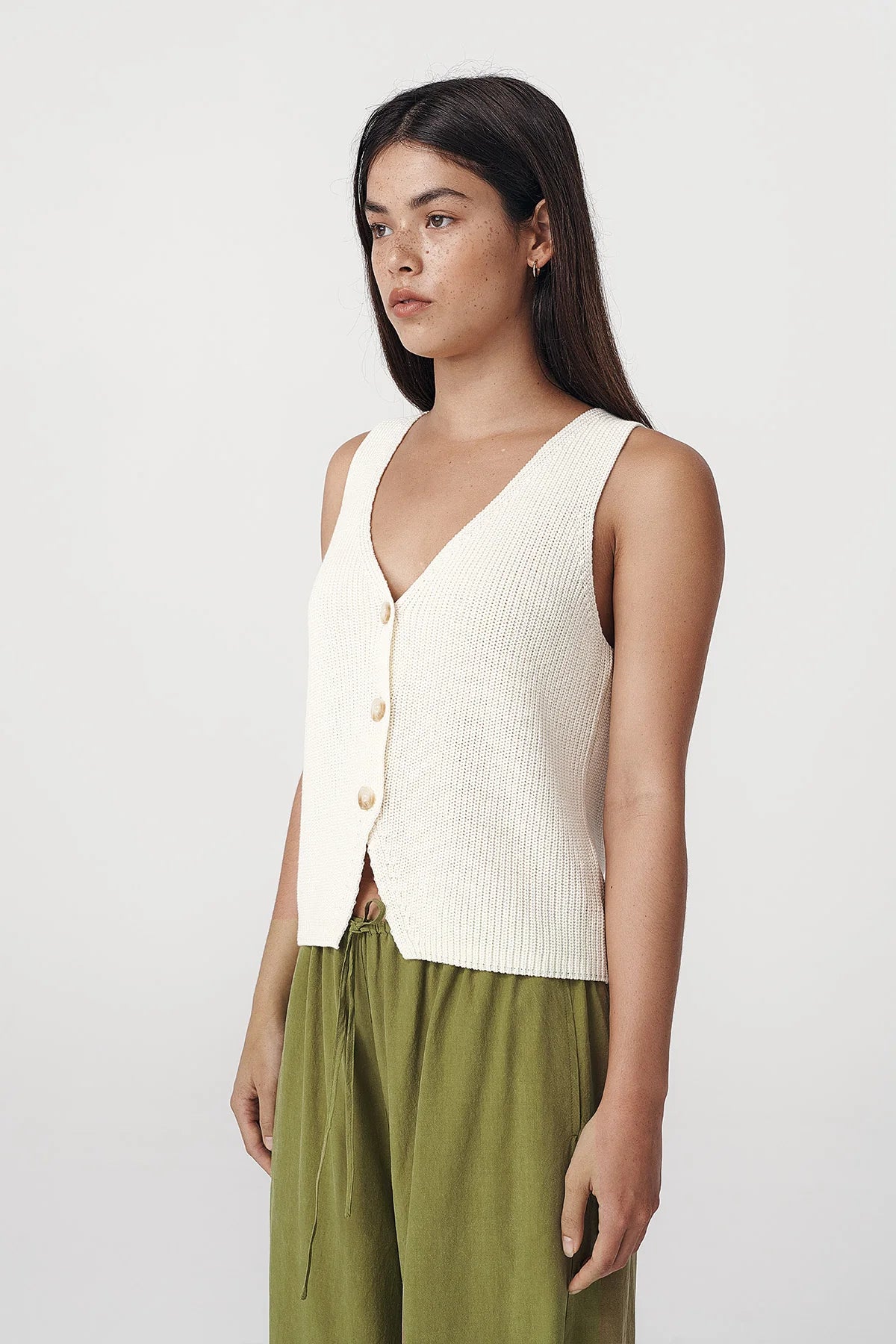 Rio Knit Vest Bone