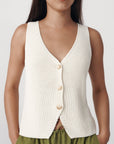 Rio Knit Vest Bone