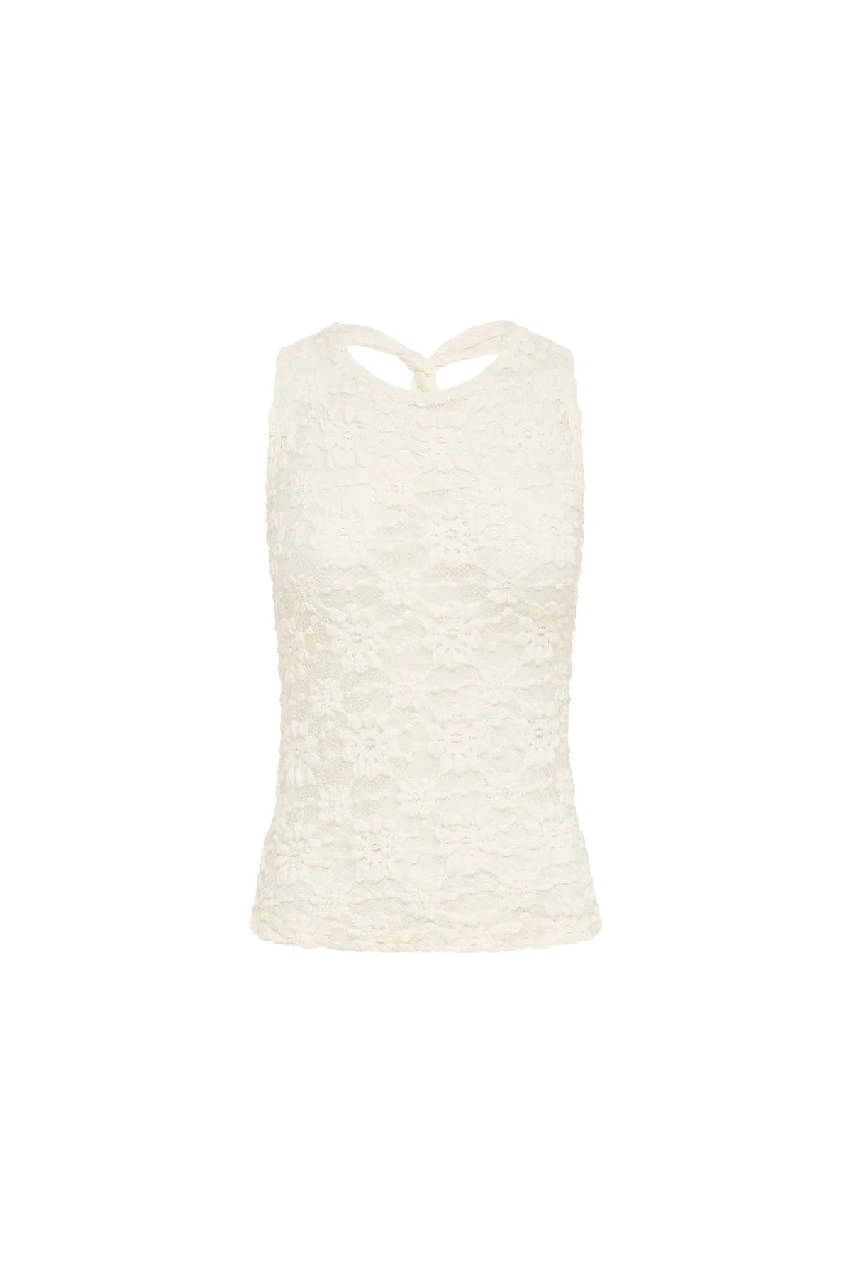 Sloane Sunflower Lace Tank Creme