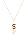 Initial Necklace Bubble Gold