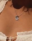 Sagittarius Coin Necklace With Your Birthstone Silver