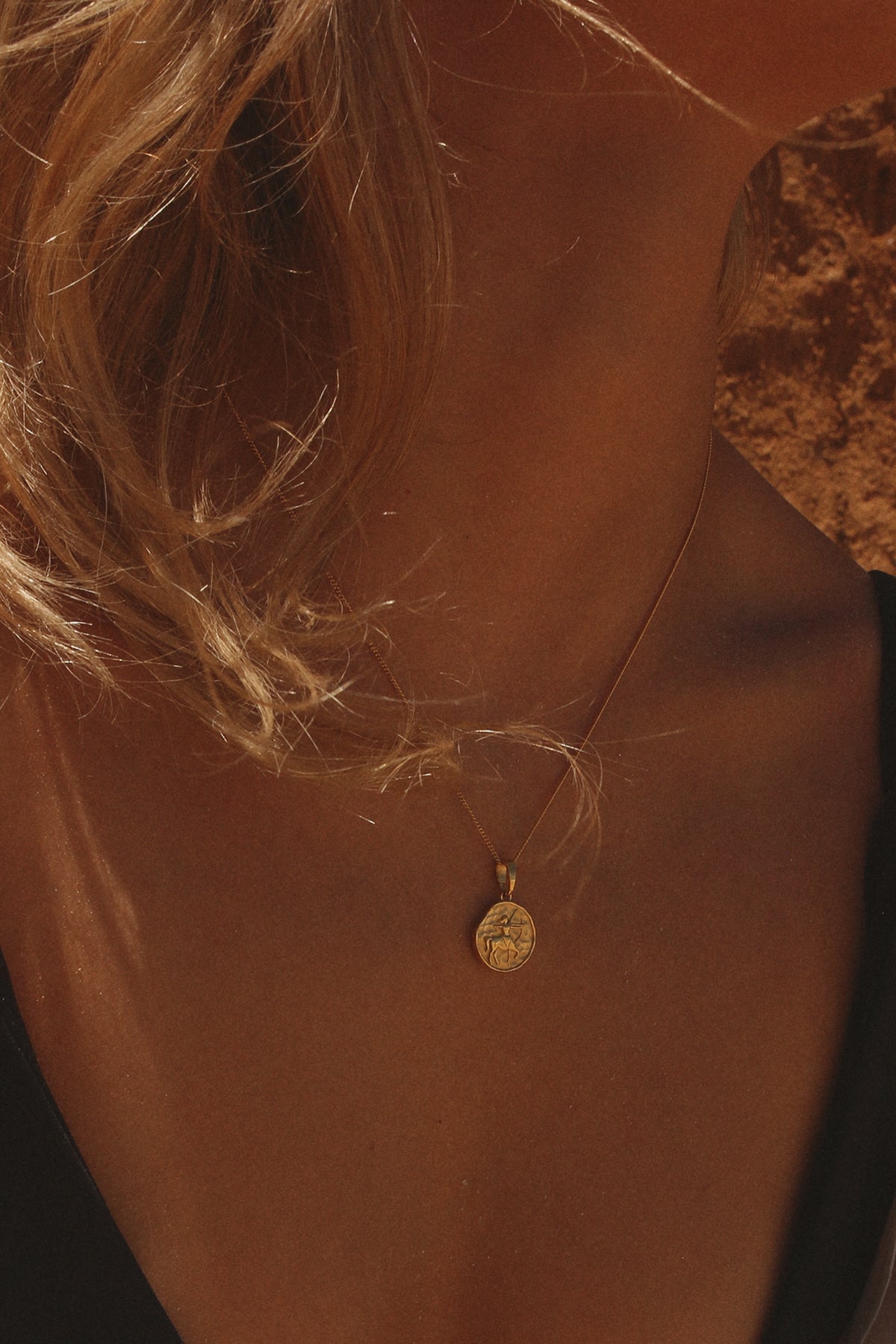 Sagittarius Coin Necklace Gold