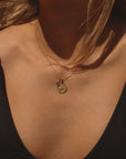 Sagittarius Coin Necklace With Your Birthstone Gold