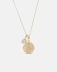 Scorpio Coin Necklace With Your Birthstone Gold