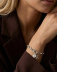 Initial & Birthstone Bracelet Silver