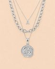 Petite Initial & Zodiac Stack Silver