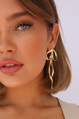 Take a Bow Earrings Gold