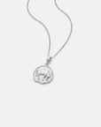 Taurus Coin Necklace Silver