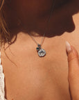 Taurus Coin Necklace With Your Birthstone Silver