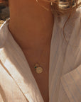Taurus Coin Necklace With Your Birthstone Gold
