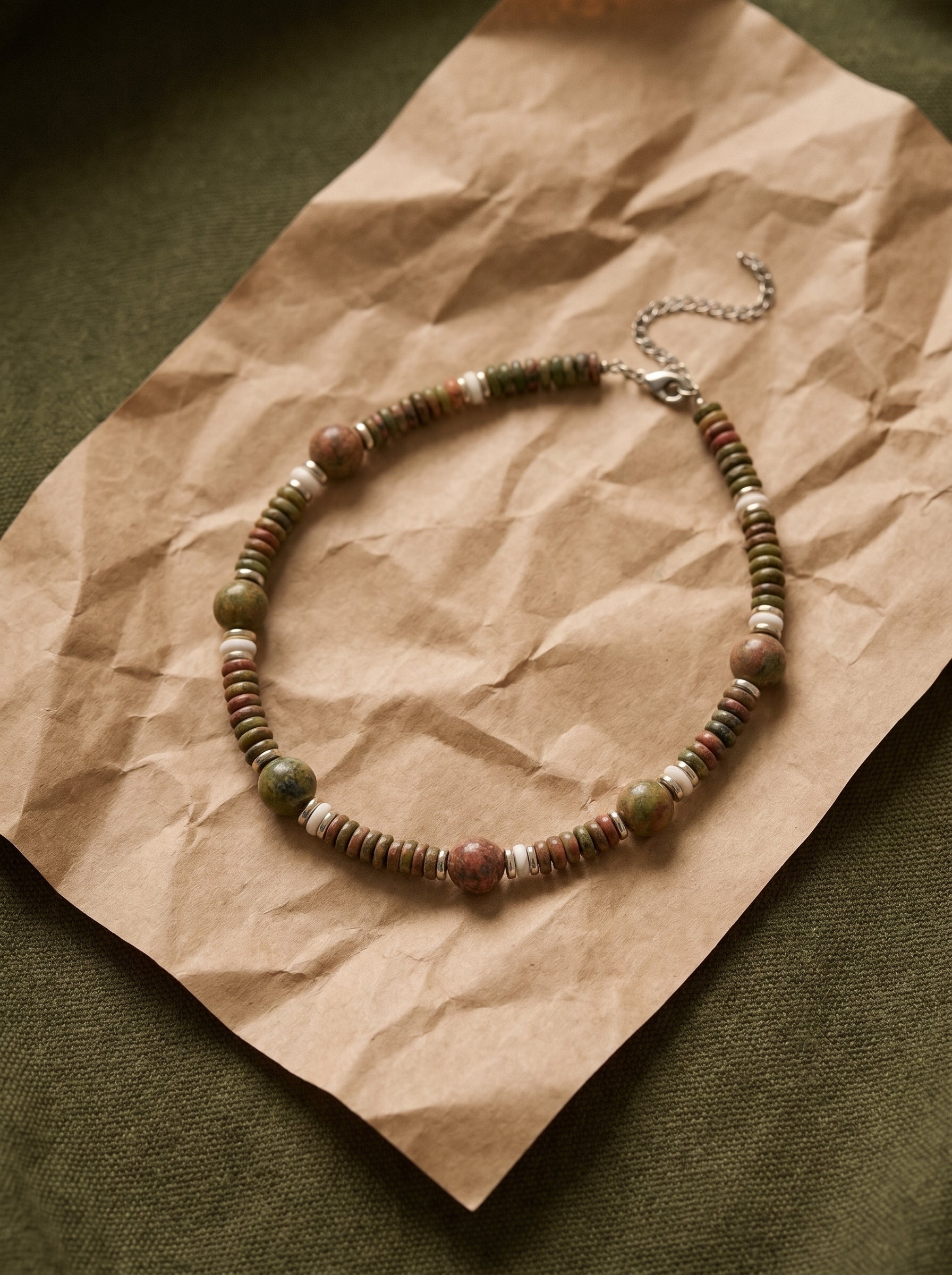 Terra Stone Necklace Silver