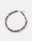 Terra Stone & Bar Necklace Stack Silver