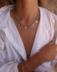 The Lucky Charm Initial Necklace A -Z Silver