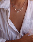 The Marina Initial Charm Necklace A - Z Silver