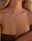 The Paw & Initial Necklace A - Z Gold